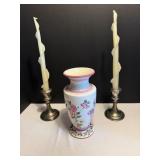 Laura Ashley home vase (FTD) & silver plated...