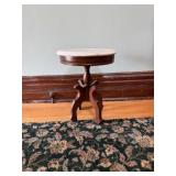 Vtg Victorian Style accent table with marble top