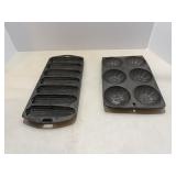 Cast-iron corn stick pan & EKCO ovenex fluted...