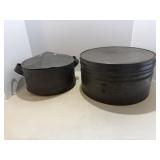 Metal storage & large round storage container