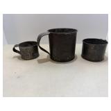 Vtg metal cups