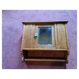 Vtg Cabinet with towel bar 19'W x 6'D x 15'H