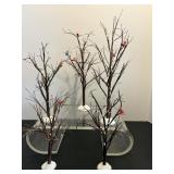 Dept 56 snow village bare branch trees