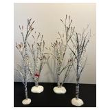 Dept 56 snow village winter birch trees