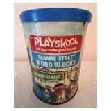 Vintage Play Skool Sesame Street Wood Blocks