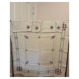Vintage Embroirdered Card Table Cover & Napkins