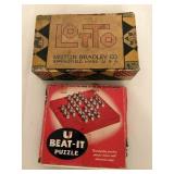 Milton Bradley Lotto & U Beat It Games