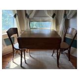Antique Drop Leaf Table & 2 Chairs.