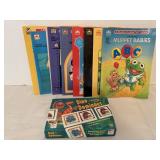 Golden Coloring Books used & Dino Dominoes