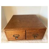 Antique 2 Drawer Card Catalog