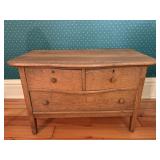 Vintage 3 Drawer Oak Dresser 35'x20'x24'H
