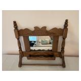 Victorian Style Shaving Mirror with Comb & Tray