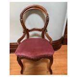 Antique Victorian Chair with Velvet Seat
