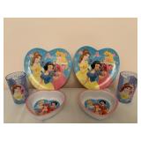 Disney Princess Heart Shaped Bowls & Cup