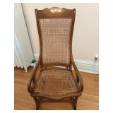 Vintage Rocking Chair with Caned Seat