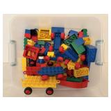 Assorted Legos in Tote