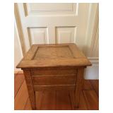 Antique Commode with Porcelain Bowl 17'H