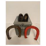 Vintage Locker Basket, Baseball Cleats&Horse Shoes