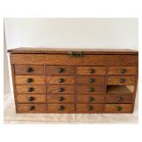 Oak Watch Makers Chest missing drawer