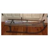 Sled Coffee Table with Glass Top