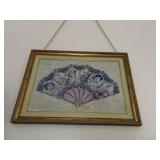 Framed Hand Fan 22'x17'H