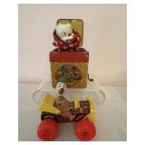Vintage Jack-in-the-Box & Clown Car