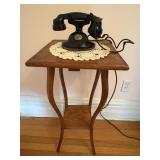 Vintage Telephone & Table 13'x13'x30'H