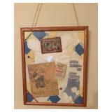 Vintage Framed Baby Memorabilia 18'x22'