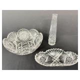 Vintage Crystal Cut Glass Bowl & Misc