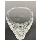 Vintage Crystal Cut Glass Basket 7'H