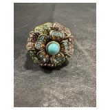 Vintage Heidi Daus Floral Ring Passionate Posey