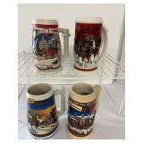 Bud Weiser Holiday Steins 2001-2004