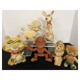 Vintage Rubber Squeak Toys some squeakers broken