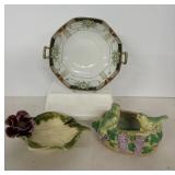 Vee Jackson Trinket Dish, Japan Bird Planter &