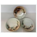 Hand Painted Porcelain Floral Plates