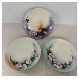 Hand Painted Porcelain Floral Plates