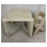 Child's Plastic Table & Chair