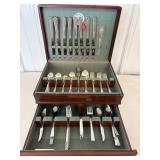WM Rodgers Silverware Set with Case & Misc