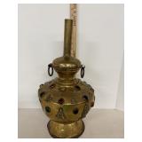 Vintage Brass Table Lamp Base dented 19'H