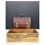 Vintage Lunch Box & Kraft American Cheese Box