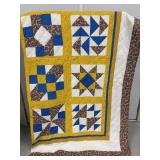Vintage Yellow & Blue Quilt 100'x86'