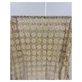 Vintage Crochet Lace Table Cloth 63'x80'