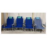 4 Foldable Beach Chairs