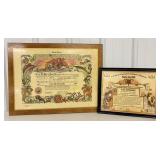 Vintage Certificates 24'x18' & 15'x12'