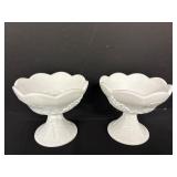 Vintage Milk Glass Candle Holders