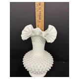 Vintage Fenton Milk Glass Hobnail Vase