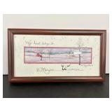 Framed D Morgan Wisconsin Print 13'x7'