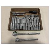 Assorted Sockets, Ratchets & Extensions