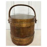 Vintage Finger Lap Firkin with Lid