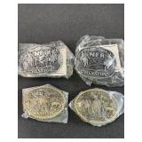1983 & 1982 Hesston Belt Buckles